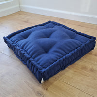 Dark grey Hemp Floor cushion with organic hemp fiber filling in linen fabric / floor pillow Pillow seat/Meditation Yoga /Natural