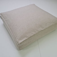 Special listing for Sutherland Archibald four hemp cushions with removable covers in natural undyed linen fabric in grey shade