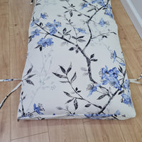 HEMP Custom made set of natural cushions for bench / floor seating: two 38"x38"x3" (97x97x8cm), with four bolsters