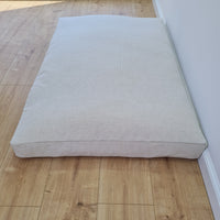 Natural Hemp Pet Mat Pad Cushion Removable Washable Hemp Cover Organic Hemp Fiber Filler in Natural non-dyed Hemp Fabric