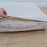 Natural Hemp Pet Mat Pad Cushion Removable Washable Hemp Cover Organic Hemp Fiber Filler in Natural non-dyed Hemp Fabric