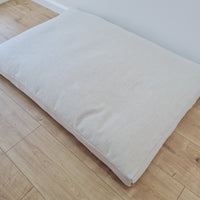 Natural Hemp Pet Mat Pad Cushion Removable Washable Hemp Cover Organic Hemp Fiber Filler in Natural non-dyed Hemp Fabric