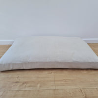Natural Hemp Pet Mat Pad Cushion Removable Washable Hemp Cover Organic Hemp Fiber Filler in Natural non-dyed Hemp Fabric