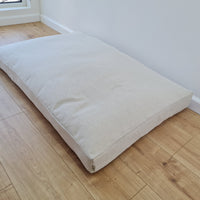 Natural Hemp Pet Mat Pad Cushion Removable Washable Hemp Cover Organic Hemp Fiber Filler in Natural non-dyed Hemp Fabric