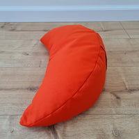 Cotton Meditation Cresсent cushion filled with buckwheat hulls