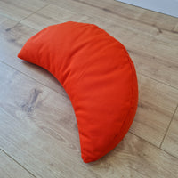 Cotton Meditation Cresсent cushion filled with buckwheat hulls