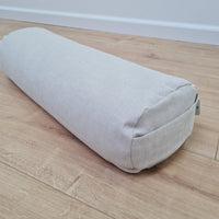 Hemp Bolster filled organic Buckwheat hulls yoga pillow Meditation pillow natural non dyed Linen / Hemp fabric
