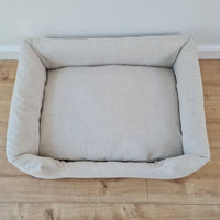 Organic Hemp Pet Bed Removable Washable Natural HEMP Cover Bed Filled Organic Hemp Fiber Filler - Dog Cat Pet Bed Cots Mat Cover