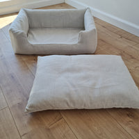 Organic Hemp Pet Bed Removable Washable Natural HEMP Cover Bed Filled Organic Hemp Fiber Filler - Dog Cat Pet Bed Cots Mat Cover