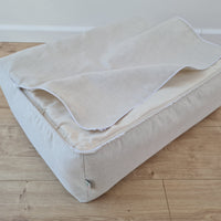 Organic Hemp Pet Bed Removable Washable Natural HEMP Cover Bed Filled Organic Hemp Fiber Filler - Dog Cat Pet Bed Cots Mat Cover