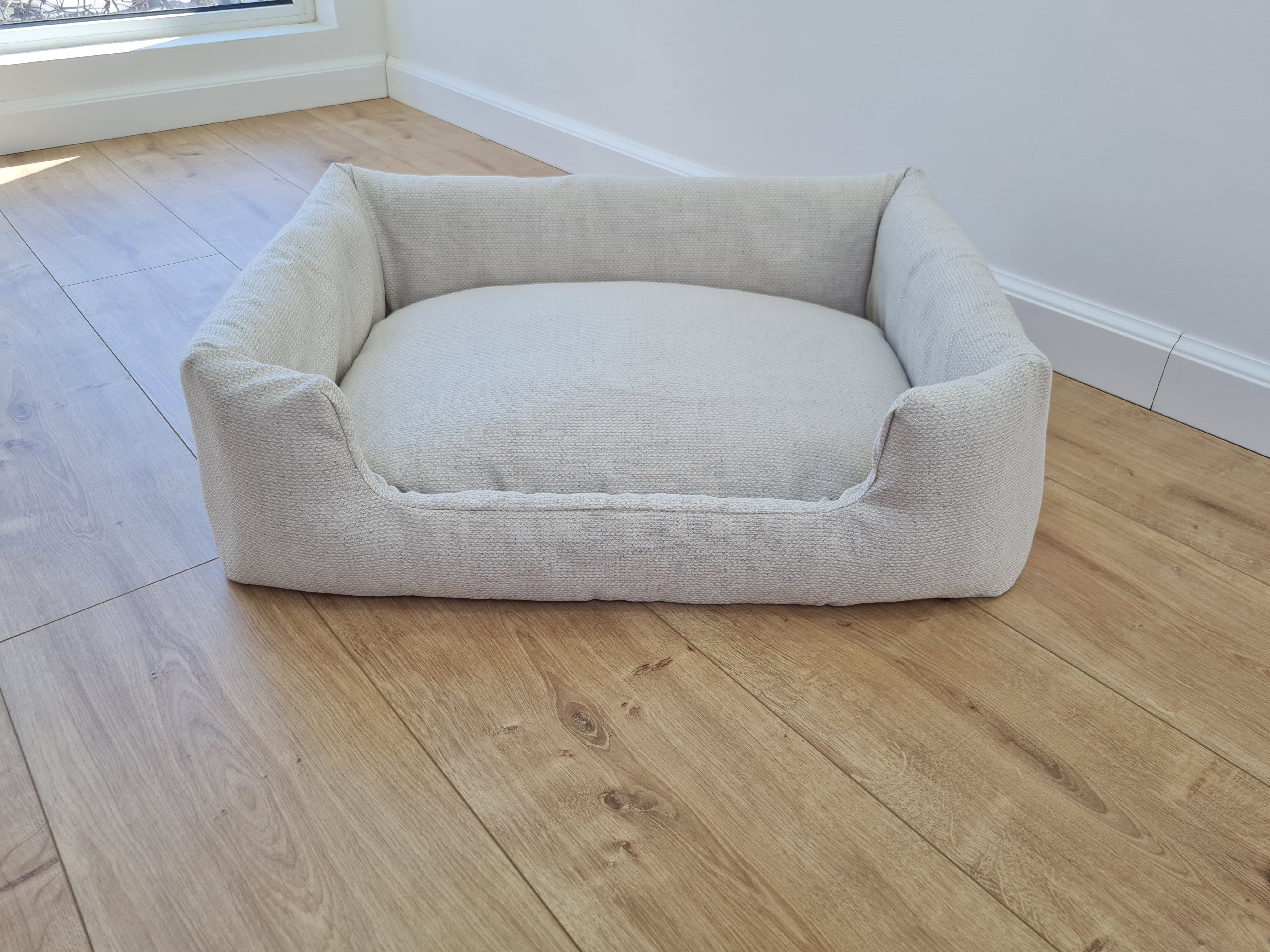 Organic Hemp Pet Bed Removable Washable Natural HEMP Cover Bed Filled Organic Hemp Fiber Filler - Dog Cat Pet Bed Cots Mat Cover