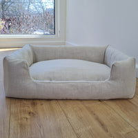 Organic Hemp Pet Bed Removable Washable Natural HEMP Cover Bed Filled Organic Hemp Fiber Filler - Dog Cat Pet Bed Cots Mat Cover