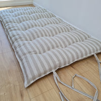 HEMP shikibuton mat Shiki futon 3” thick filled organic hemp fiber filler in natural linen fabric Custom Size Hand made