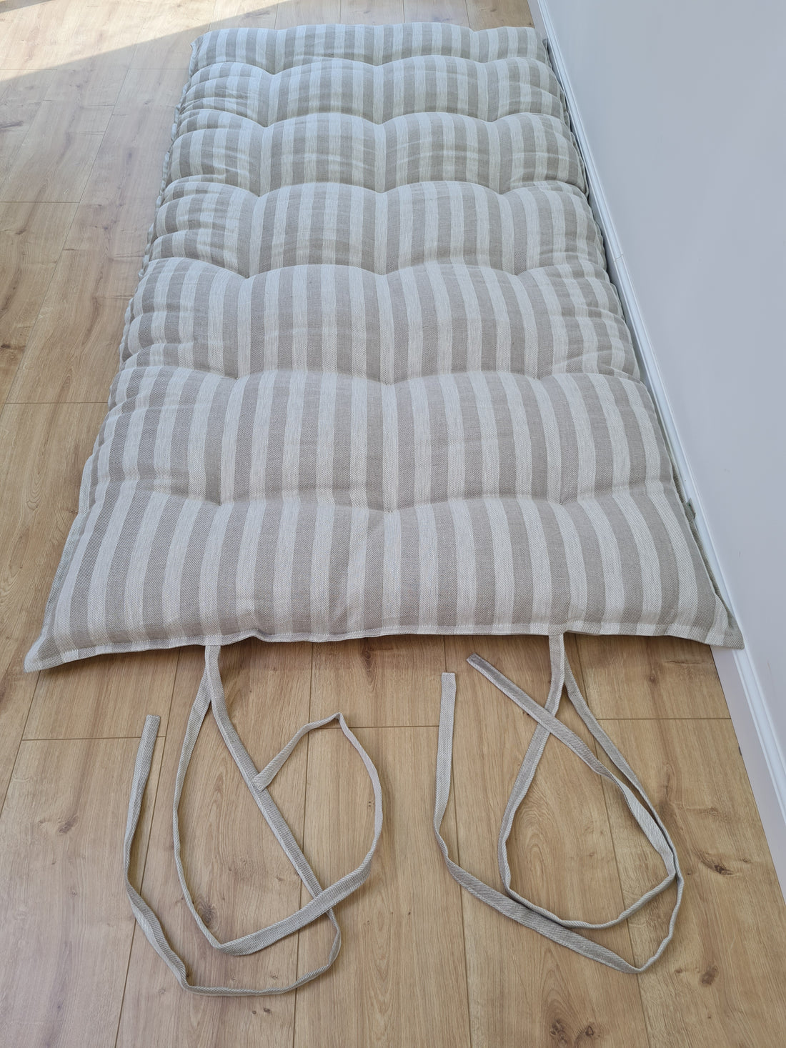 Organic Play mat Crawling mat filled HEMP Fiber in linen fabric playpen Blanky padded