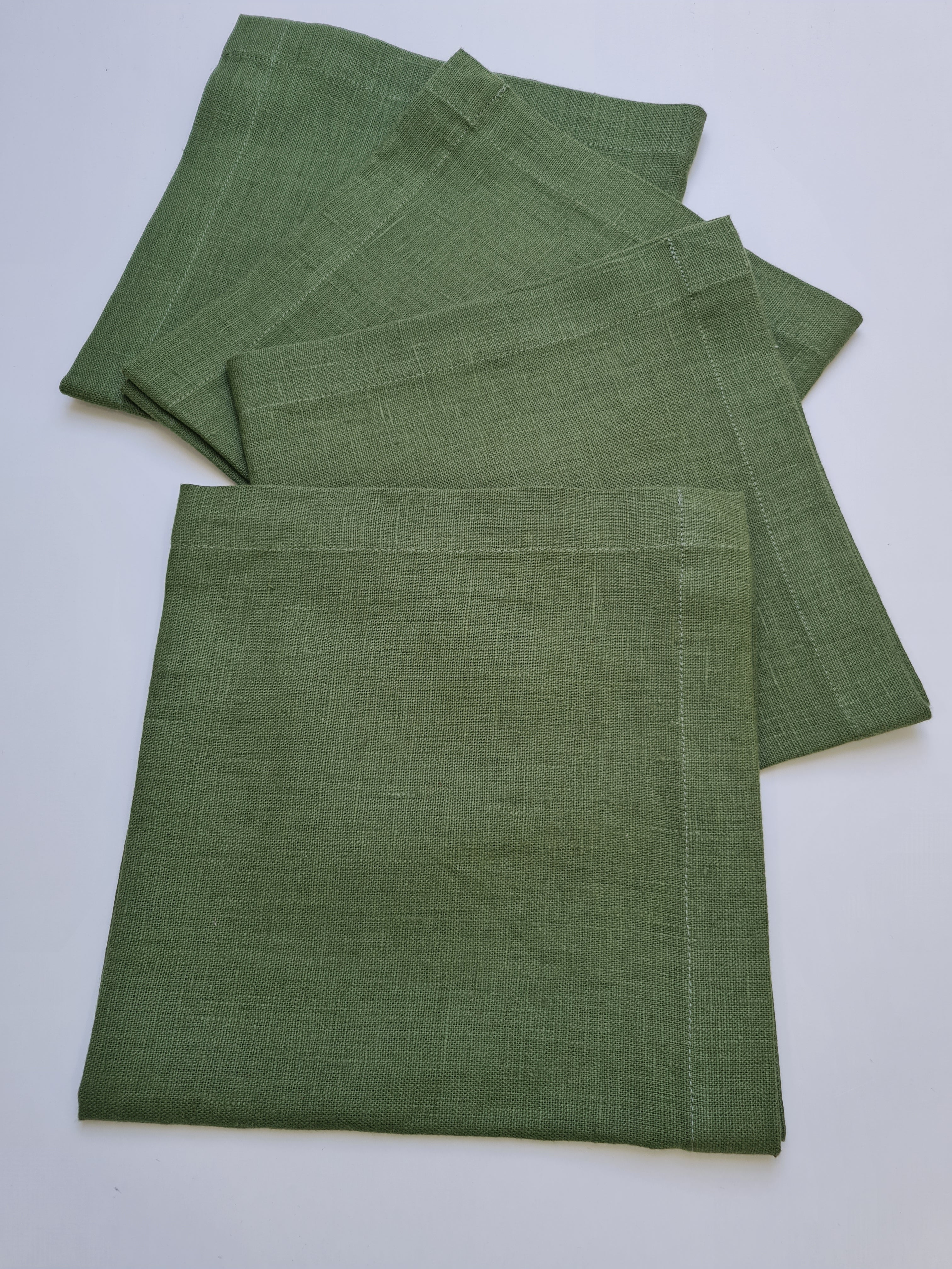 Set of 4 pcs Linen Napkins Red / Green Custom order napkins Cloth napkins set Table linens