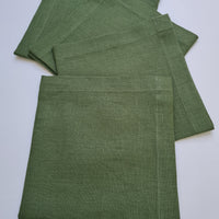 Set of 4 pcs Linen Napkins Red / Green Custom order napkins Cloth napkins set Table linens