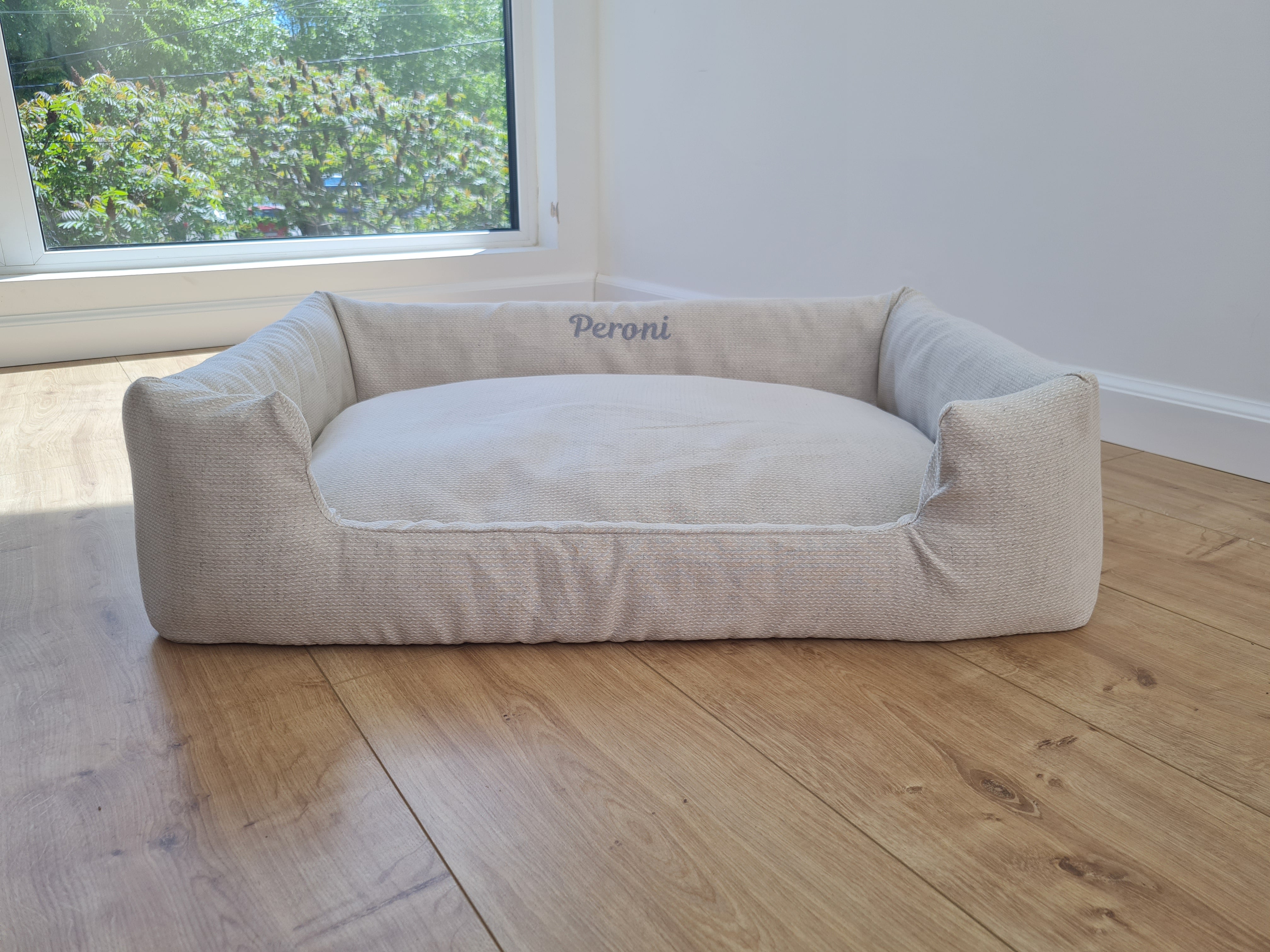 Organic Hemp Pet Bed Removable Washable Natural HEMP Cover Bed Filled Organic Hemp Fiber Filler - Dog Cat Pet Bed Cots Mat Cover