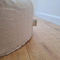 Unique Oval Hemp Linen Pet Bed Cot with Removable Washable Natural Non-dyed Linen Cover Filled Organic Hemp Fiber house eco-friendly Gift