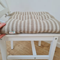 Hemp Linen seat cushion for chair with ties filled organic hemp fiber in natural linen fabric Chair Cushion Pillow seat