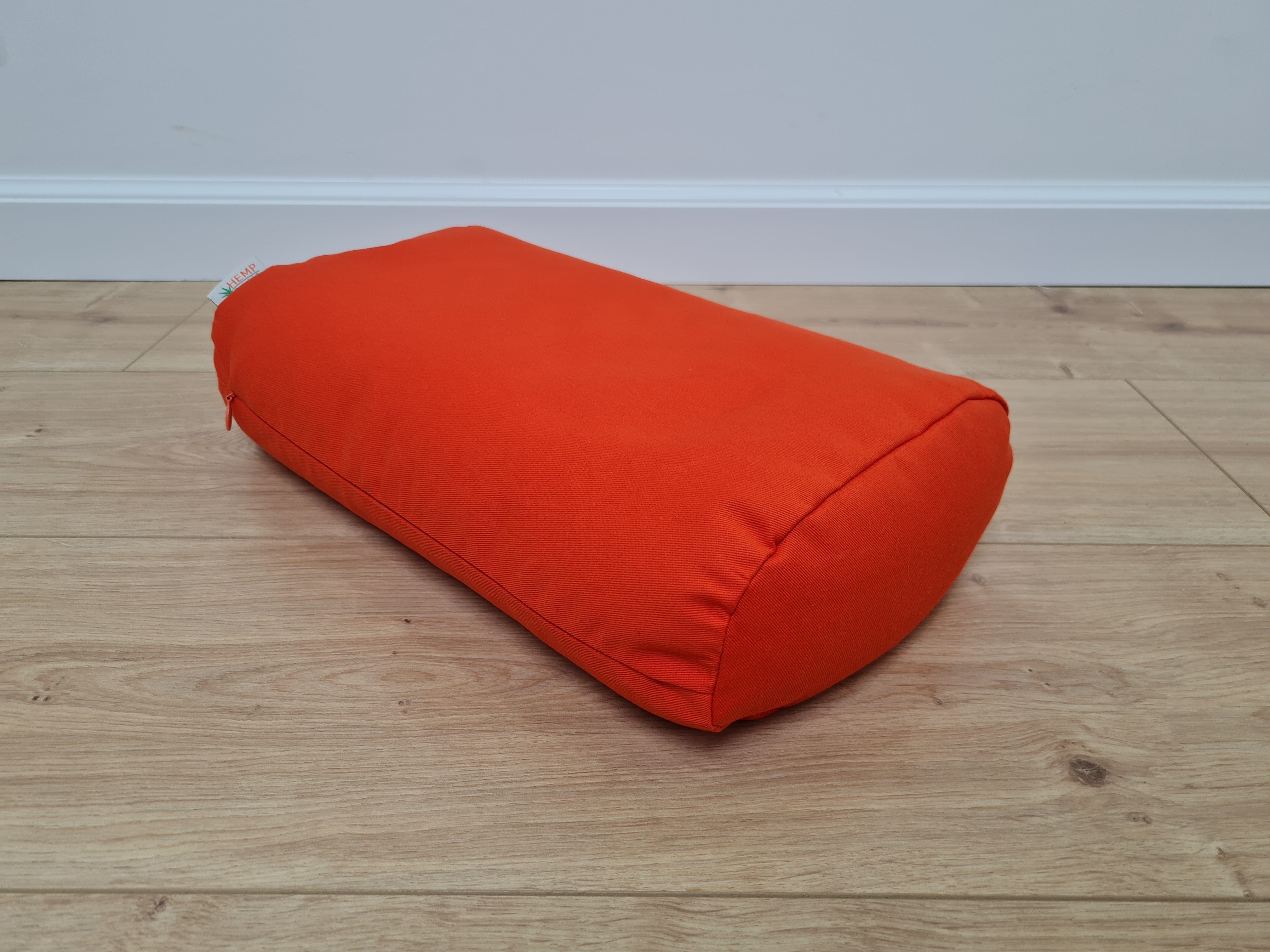 Cotton Bolster filled organic Buckwheat hulls yoga pillow Meditation pillow natural non dyed cotton fabric