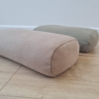 Cotton Bolster filled organic Buckwheat hulls yoga pillow Meditation pillow natural Italian velvet cotton fabric