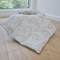 16" x 20" (40 x 50 cm) HEMP DOG blanket filled HEMP Fiber in natural linen fabric dog blanket for bed dog mat