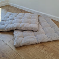 Hemp natural Sauna cushions natural mats seating pads meditation mats with organic Hemp fiber filling in natural non-dyed linen fabric