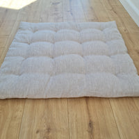 Hemp natural Sauna cushions natural mats seating pads meditation mats with organic Hemp fiber filling in natural non-dyed linen fabric