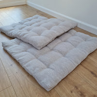 Hemp natural Sauna cushions natural mats seating pads meditation mats with organic Hemp fiber filling in natural non-dyed linen fabric