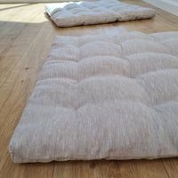 Hemp natural Sauna cushions natural mats seating pads meditation mats with organic Hemp fiber filling in natural non-dyed linen fabric