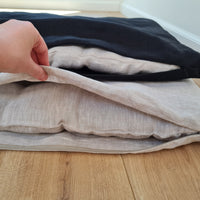 Hemp natural Sauna cushions natural mats seating pads meditation mats with organic Hemp fiber filling in natural non-dyed linen fabric