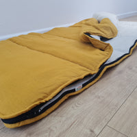 Thick HEMP Sleeping bag HEMP and lilen fabric filled organic Hemp fiber filling - Hemp sleep bag / blanket quilt, hand made