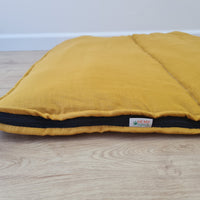 Thick HEMP Sleeping bag HEMP and lilen fabric filled organic Hemp fiber filling - Hemp sleep bag / blanket quilt, hand made