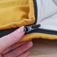 Thick HEMP Sleeping bag HEMP and lilen fabric filled organic Hemp fiber filling - Hemp sleep bag / blanket quilt, hand made