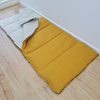 Thick HEMP Sleeping bag HEMP and lilen fabric filled organic Hemp fiber filling - Hemp sleep bag / blanket quilt, hand made
