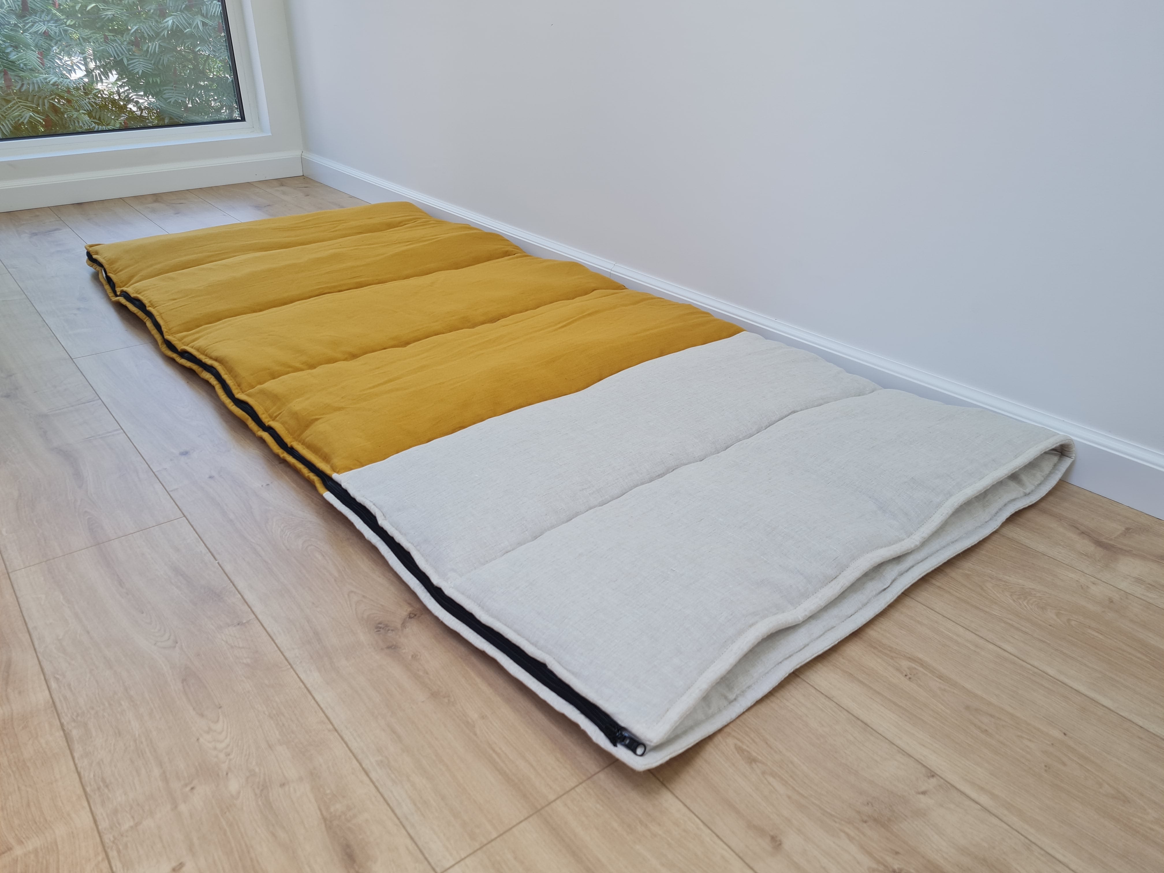 Thick HEMP Sleeping bag HEMP and lilen fabric filled organic Hemp fiber filling - Hemp sleep bag / blanket quilt, hand made