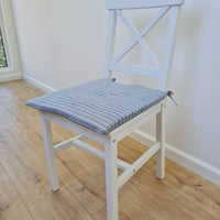 Hemp Linen seat cushion for chair with ties filled organic hemp fiber in natural linen fabric Chair Cushion Pillow seat