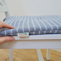 Hemp Linen seat cushion for chair with ties filled organic hemp fiber in natural linen fabric Chair Cushion Pillow seat