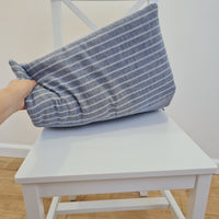 Hemp Linen seat cushion for chair with ties filled organic hemp fiber in natural linen fabric Chair Cushion Pillow seat