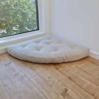 Hemp Reading nook cushion Hemp fiber in non-dyed linen fabric / Floor cushion / Window cushion custom made size