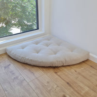 Hemp Reading nook cushion Hemp fiber in non-dyed linen fabric / Floor cushion / Window cushion custom made size