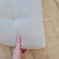 Hemp Reading nook cushion Hemp fiber in non-dyed linen fabric / Floor cushion / Window cushion custom made size