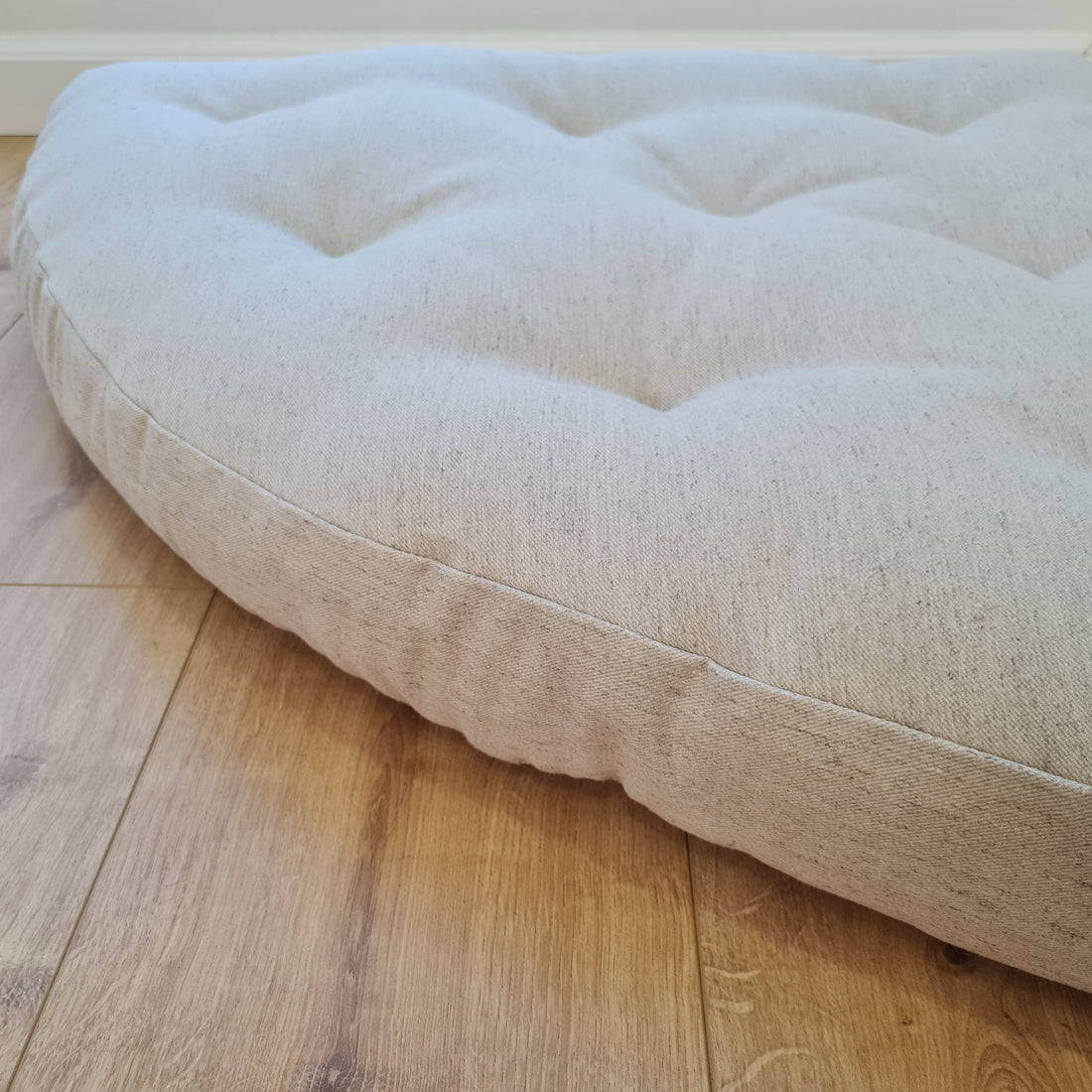 Hemp Reading nook cushion Hemp fiber in non-dyed linen fabric / Floor cushion / Window cushion custom made size