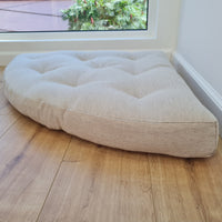 Hemp Reading nook cushion Hemp fiber in non-dyed linen fabric / Floor cushion / Window cushion custom made size