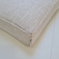 Hemp cushion with removable cover Hemp fiber filling in cotton fabric with linen cover Floor cushion custom made size