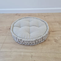 Round Hemp Cushion filled Hemp Fiber in natural non-dyed Linen fabric organic Floor Chair cushion Meditation pillow custom made size