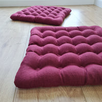 Linen Buckwheat floor cushion Zabuton Organic pillow buckwheat hulls / pillow seat/Meditation Yoga /Natural