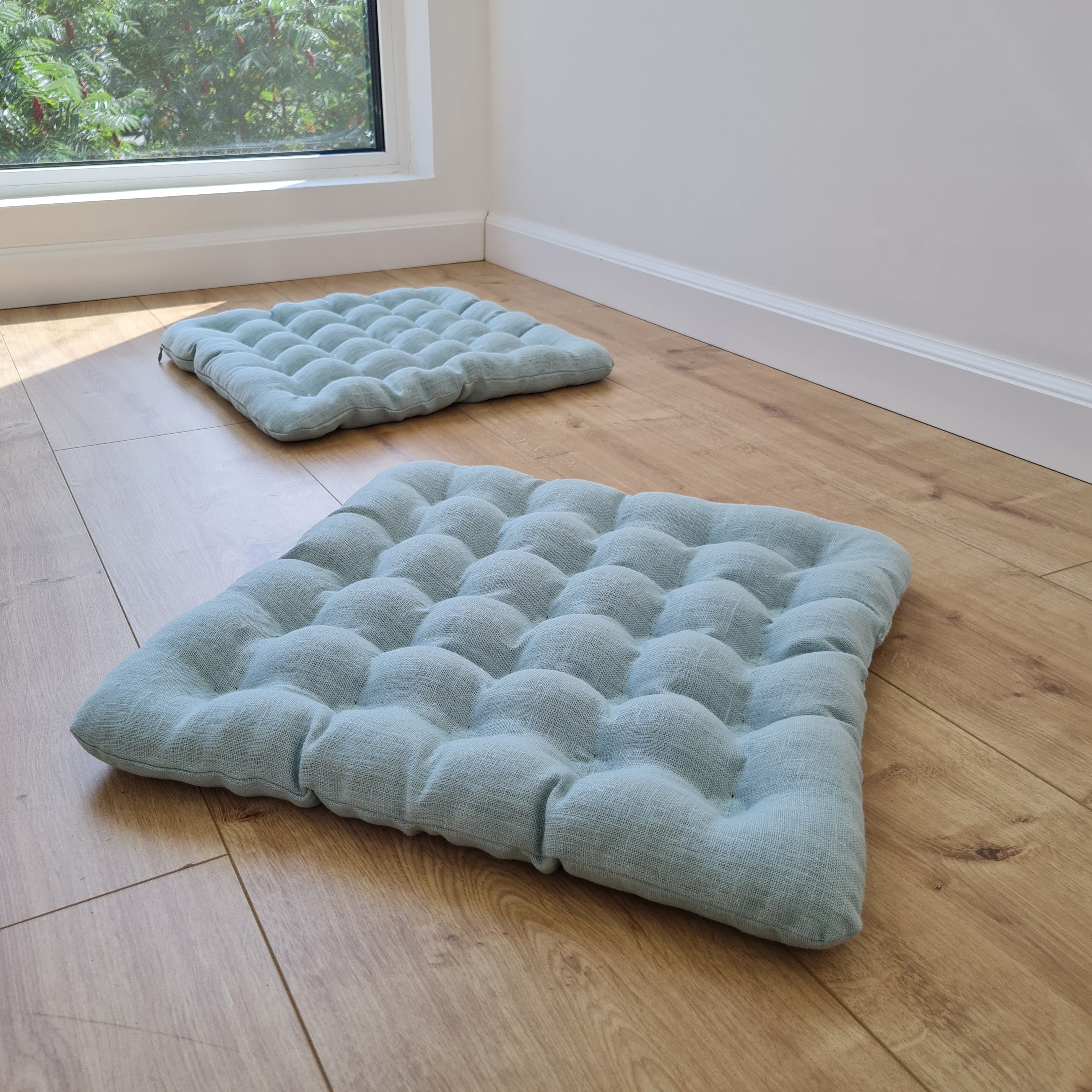 Linen Buckwheat floor cushion Zabuton Organic pillow buckwheat hulls / pillow seat/Meditation Yoga /Natural