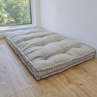 27" x 48" (68 x 122 cm) Hemp Floor cushion with organic hemp fiber filling in natural non dyed linen fabric / floor pillow /Meditation Yoga