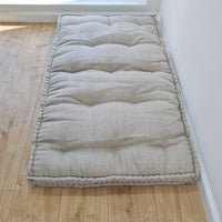 27" x 48" (68 x 122 cm) Hemp Floor cushion with organic hemp fiber filling in natural non dyed linen fabric / floor pillow /Meditation Yoga